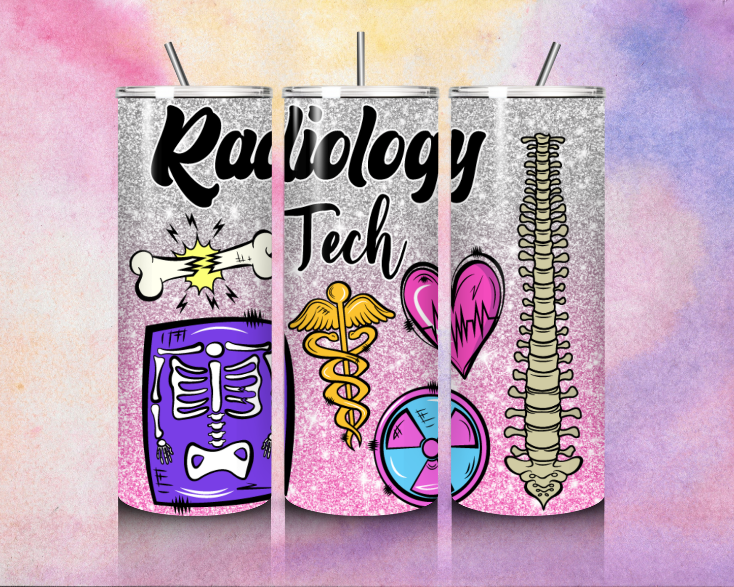 20oz Skinny Sublimated Tumbler - Radiology Tech 2