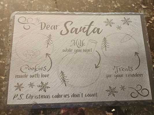 8"x12" Slate Santa Board